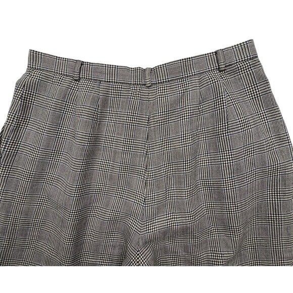 VTG Y2K Talbots Glen Plaid Wool High Rise Pleated Pants Old Money Preppy 16 - Picture 10 of 16